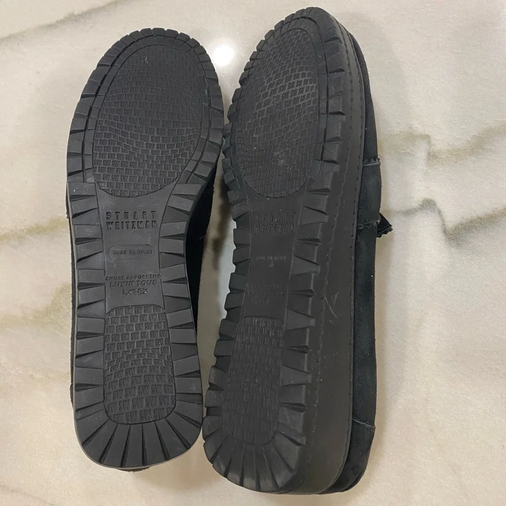 Stuart Weitzman Loafers Size 6 Black Suede Leather - Picture 11 of 15